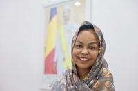 Madame Fatima Haram Acyl, Ministre délégué auprès du ministre des Finances, chargé de l’économie et du plan.