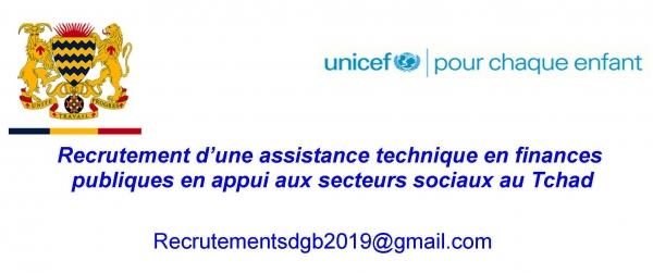 Recrutement d’une assistance technique en finances publiques en appui aux secteurs sociaux au Tchad