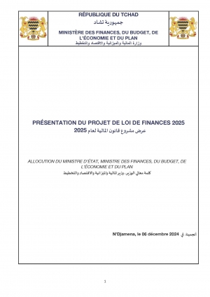 ALLOCUTION DU MINISTRE D’ÉTAT, MINISTRE DES FINANCES, DU BUDGET, DE  L’ÉCONOMIE ET DU PLAN